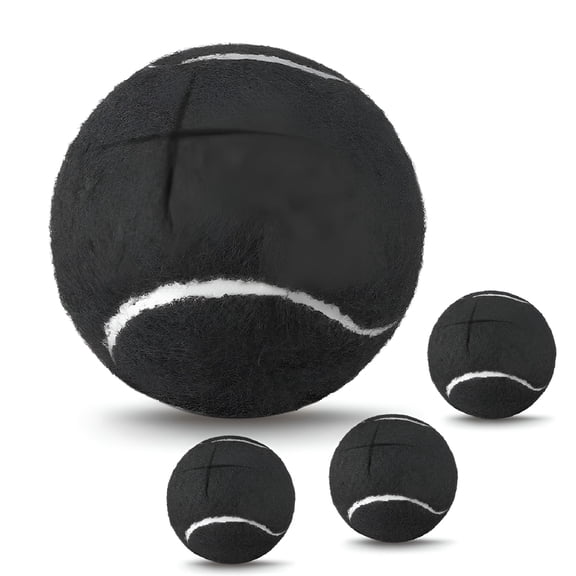 LAMIRO 4Pcs Precut Tennis Balls Leg Non-Slip Rubber Glide Desk Stool Floor Protect (Black)