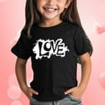 thumbnail image 2 of Tkrady Toddler Girls Shirts Valentine's Day New Round Neck Short Sleeve Cute Shirts Tops, Sizes 1-12 Years, 2 of 6
