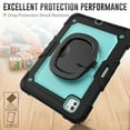 thumbnail image 7 of Dteck Kids Full Body Protection Case for iPad Pro 13 inch 2024,Heavy Duty Silicone Case 360 Degree Rotating Handle Stand Cover with Screen Protector for iPad Pro 13-in. (M4) 2024, Mint+Black, 7 of 7