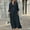 Dark Blue, variant on Aloohaidyvio Wedding Guest Dresses for Women,Womens Fashion Half Sleeve Solid Button Linen Loose Shirt Long Dress