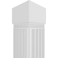 thumbnail image 4 of Ekena Millwork 12"W x 9'H Craftsman Classic Square Non-Tapered Zion Fretwork Column w/ Standard Capital & Standard Base, 4 of 8