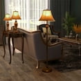 thumbnail image 4 of Costway 3-Piece Traditional Style Lamp Set with  Linen Fabric Lamp Shades ＆ Weighted Bases, 4 of 10