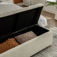thumbnail image 6 of CQSXDA 60.2 Inch Wide Chenille Upholstered Storage Bench， Tufted Accent Ottoman for Living Room and Bedroom, 6 of 8