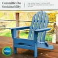 thumbnail image 7 of DuroGreen Adirondack Chair Made With All-Weather Tangent lumber, Oversized, High End Classic Patio Furniture for Porch, Lawn, Deck, or Fire Pit, No Maintenance, USA Made, Royal Blue, 7 of 7