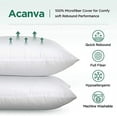 thumbnail image 3 of Acanva Premium Throw Pillow Inserts with Microfiber Filled, Lumbar Support Decorative Stuffer for Sofa Bed Couch & Chairs, 12x20-2P, White 2 Count, 3 of 3