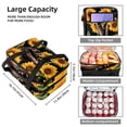 thumbnail image 3 of Crocodile Insulated Double Layered Lunch Bag with Two Compartments, Large Capacity, Hand Carry, 7.1x11.4x16.1 Inches, Refrigerated Lunch Bags, 3 of 6