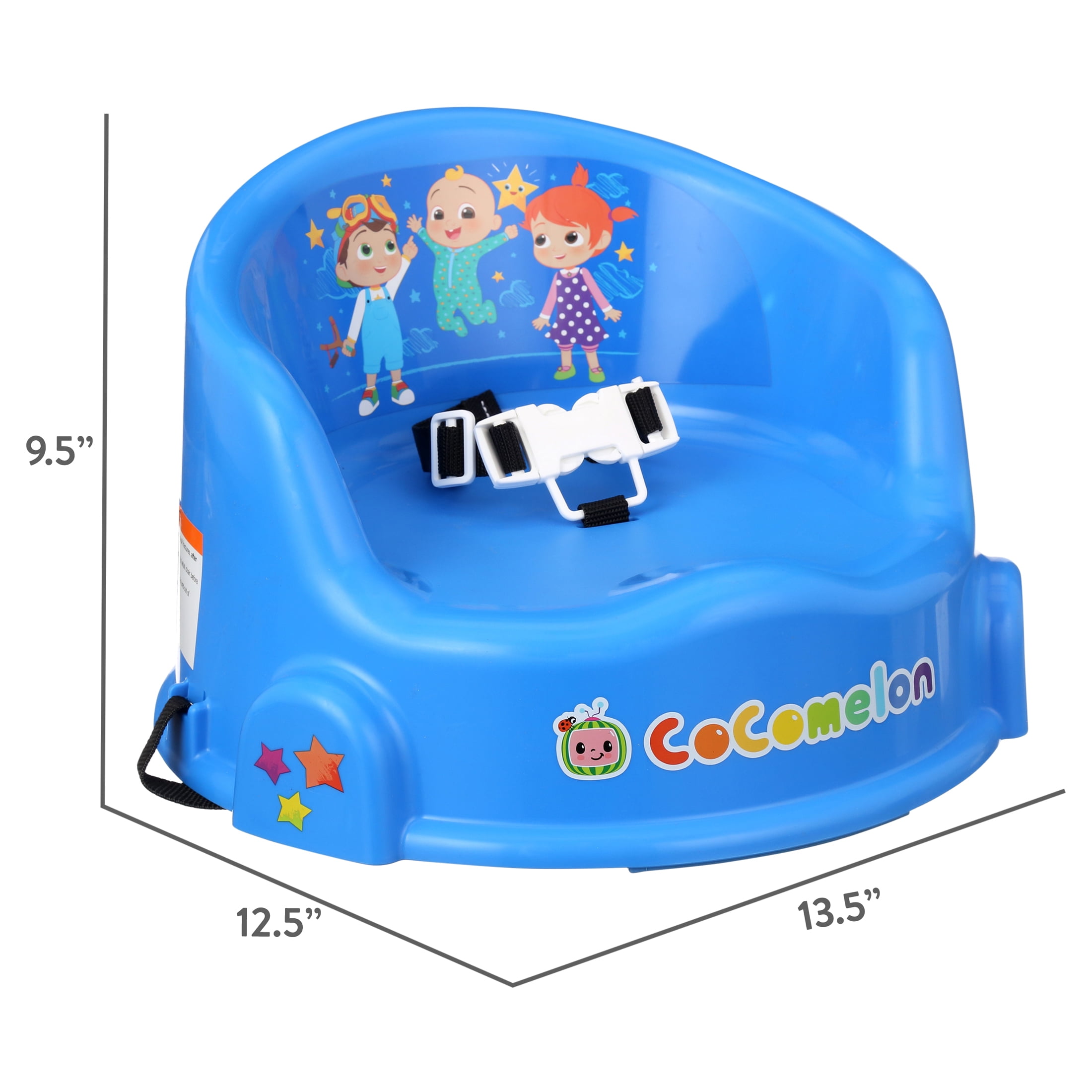Cocomelon 15inch Toddler Feeding Booster Seat by Dream Gro. Blue Unisex