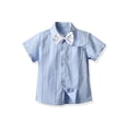 thumbnail image 3 of ITFABS Chemise d'Été pour Petits Garçons, Haut à Manches Courtes avec Col à Revers et Simple Boutonnage, 3 of 6