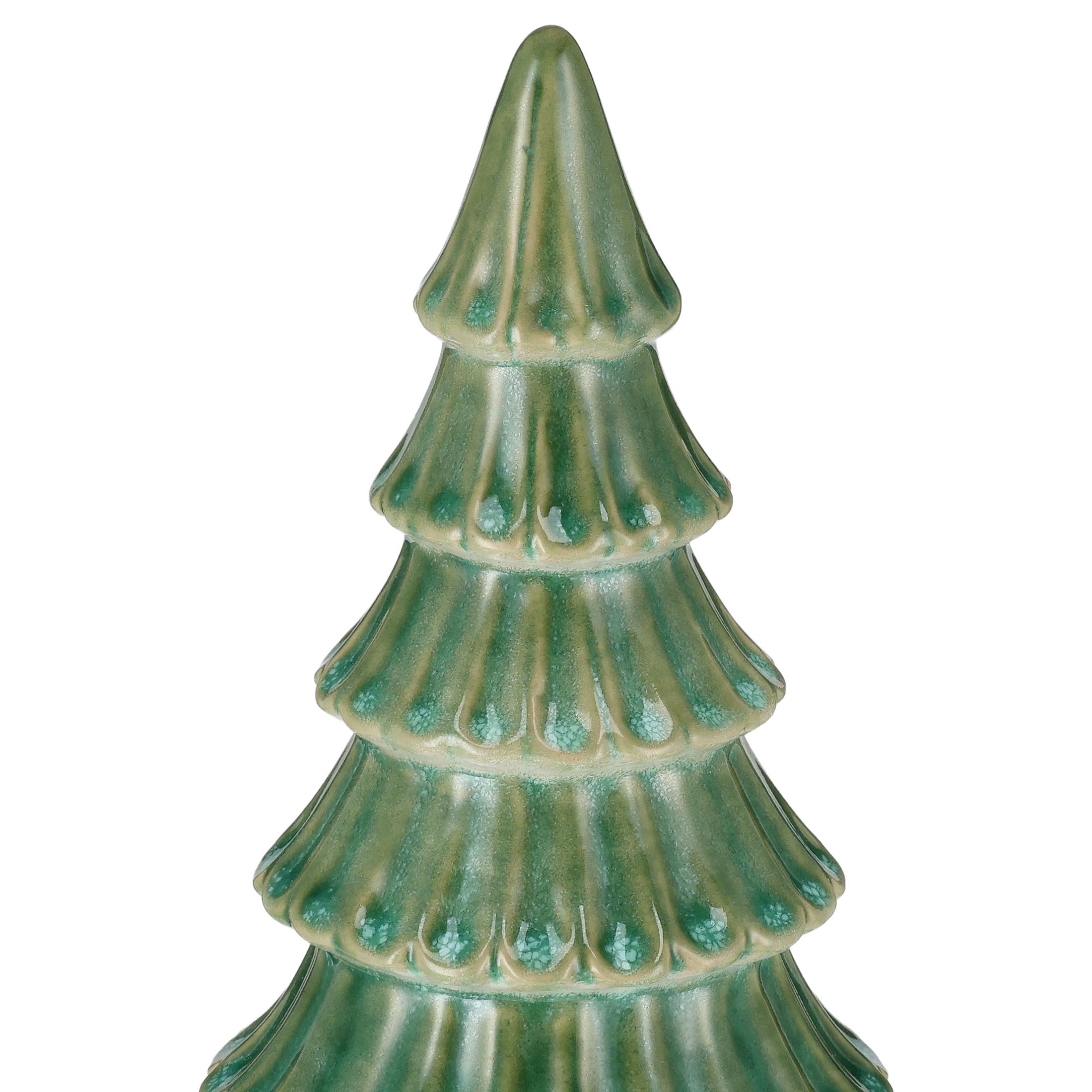 Ceramic Tree Christmas Decoration, Green and White, 10.5", by Holiday Time