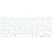 Macally Ultra-Slim USB Wired 78 keys & 20 shortcut Keyboard with Number Keypad for Mac c Pro, Mini, Computers & Book Laptop, Windows Desktop PC Laptops, White (SLIMKEYC)