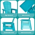 thumbnail image 4 of Gymax Ensemble de 2 Chaises Adirondack de Patio pour Enfants Fauteuil Chaise d'Extérieur Résistante aux Intempéries Turquoise, 4 of 5