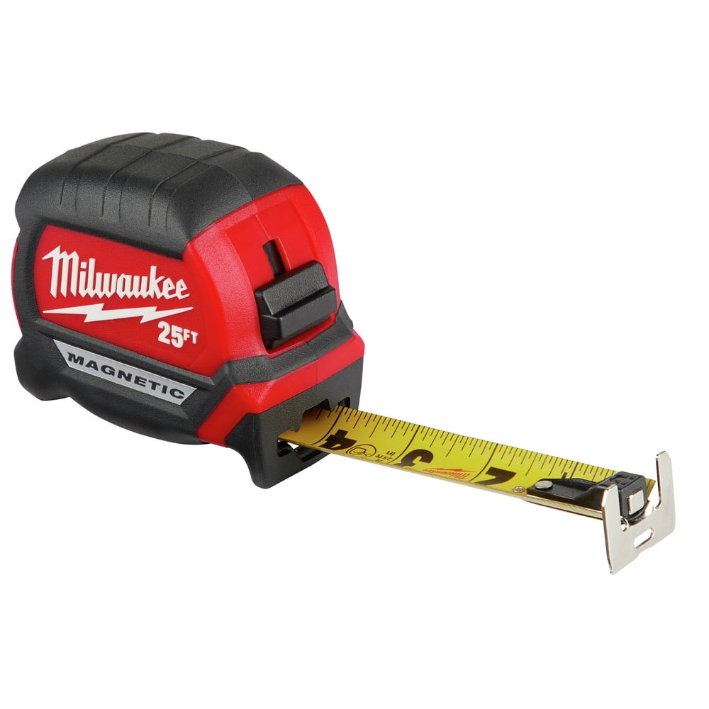 Milwaukee 48-22-0325G 2-Piece Compact Wide Blade 25 ft. Magnetic Tape Measure