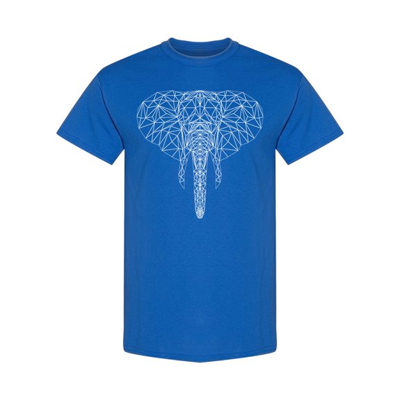Elephant Thin Line Style T-Shirt Men -Image by Shutterstock, Male XX-Large