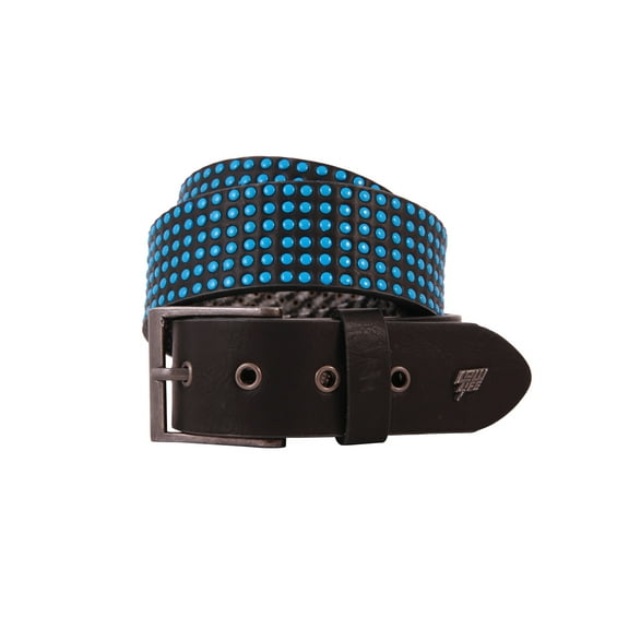 Wallace Leather Belt [Black 3D Blue]
