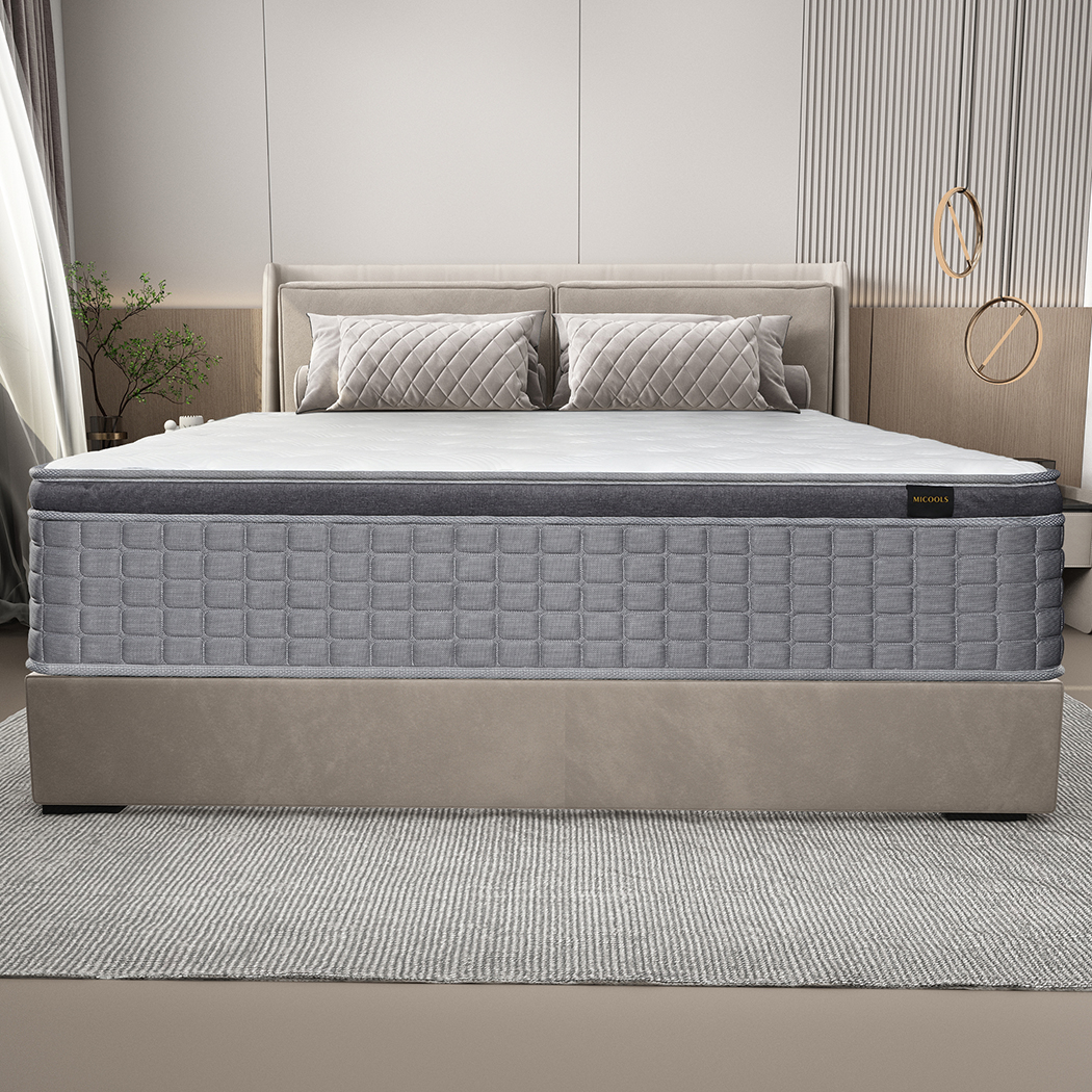 MICOOLS 14" Gel Memory Foam Spring Hybrid Mattress in a Box,Full Mattress