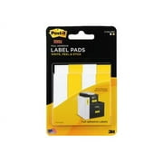 Post-it Super Sticky 2900-WY - Label pads - 0.75 in x 2.37 in - 200 sheets (8 x 25) - white, yellow