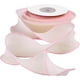 thumbnail image 1 of Cinta de organza de gasa con alambre transparente rosa de aproximadamente 2 pulgadas, color pastel, color caramelo, cintas de seda transparentes a granel con carrete, 1 of 9
