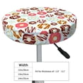 thumbnail image 4 of Gukieu Colorful Donuts Print Round Chair Cover, Dust-proof and Non-slip Bar Chair Protective Cover, Suitable for Bars, Restaurants, Offices-14 inch, 4 of 7