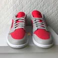 thumbnail image 5 of Ni - ke Ni - ke Air Jordan 1 Low Shoes Women’s SZ 12 Light Iron Ore Siren Red DC0774-060, 5 of 5