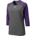 thumbnail image 2 of Evoshield Women's 3/4 Sleeve Fastpitch Softball Shirt Grey/Purple 2Xl, 2 of 4