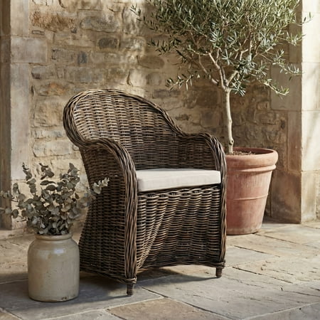 Safavieh Callista Wicker Club Chair, Black Wash