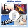 thumbnail image 2 of Timer Switch with LCD Display 220C 15A Weekly Timer Switch Relay Switch Programmable Timer for Street Light and Household Appliances, 2 of 5