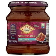 Patak's Sweet Mango Chutney - 12 Oz (Pack of 3)  With Mild Mangos, and Spices, No Artificial Flavors or Colors, Gluten Free, Vegetarian Friendly