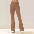 thumbnail image 5 of Turilly Women's Cozy Fleece Lined Flare Leggings High Waisted Thermal Yoga Pants for Winter Wear, 5 of 8