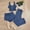 1-Dark Blue, variant on Lace-Trimmed Halter Top Women's Pyjamas Set Of 3 Lace Pyjamas Sleepwear V Neck Tank Top Pyjama Shorts 3 Piece Leisure Suit Three-Piece Set Women Pajama Sets