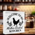 thumbnail image 5 of Zomyto 5"x5" Funny Kitchen Wood Block Signs,Welcome To My Mother Kitchen Wooden Box Sign, 5 of 7