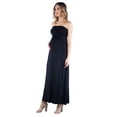 thumbnail image 4 of Maternity Strapless Empire Waist Pleated Maxi Dress, 4 of 7