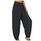 thumbnail image 2 of ICHUANYI Clearance Women Casual Pockets Elastic Waist Pants Loose Long Trousers Pants(Black, XL) ICHUANYI WER2023080910123, 2 of 3