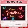 thumbnail image 2 of Red Hearts Galentine Banner Gold Stars BFF Display Lipstick Design Gift Box Pattern Friendship Backdrop for Galentine's Day Party BFF Gathering Girls' Night, 2 of 9