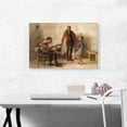 thumbnail image 2 of ARTCANVAS The Dancing Lesson 1878 Canvas Art Print by Thomas Eakins - Size: 26" x 18" (0.75" Deep), 2 of 9