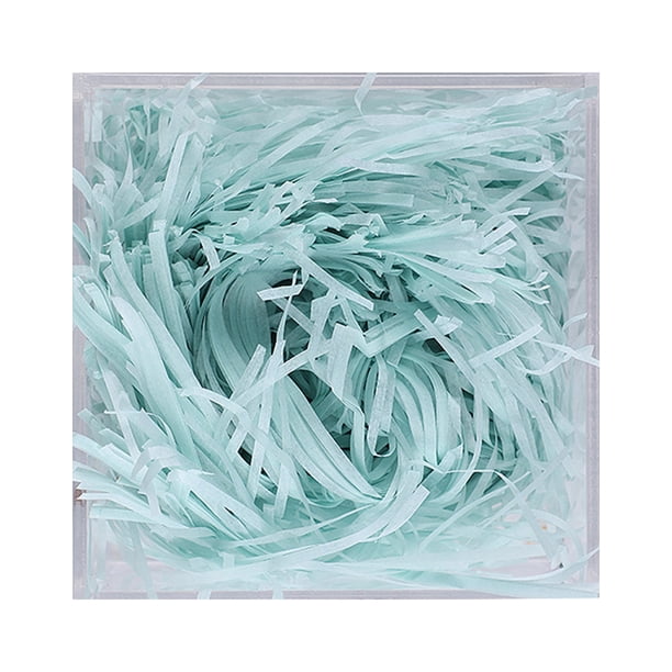 Bewildely 1 paquete de relleno de rafia de papel Lafite triturado DIY dulces suministros prácticos artesanía para boda Pascua Año Nuevo azul a Type1 NO1