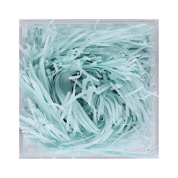 Billuyoard 1 paquete de relleno de rafia de papel Lafite, suministros de embalaje triturados coloridos, rellenos de confeti, Pascua, Navidad, azul Type1 NO1