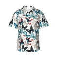 thumbnail image 2 of Yiaed Butterfly Print Hawaiian Shirt for Men Short Sleeve Button Down Shirts Beach Shirts for Men-Medium, 2 of 5