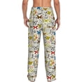 thumbnail image 3 of Picia Insects And Medicinal Herbs Mens Soft Woven Cotton Elastic Waistband Sleep Pajama Pant Lounge Sleep Pant With Pockets And Drawstring-Medium, 3 of 9