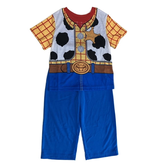 Disney Store Toy Story Woody Boy 2 PC Short Sleeve Costume Pajama Set Size 3t