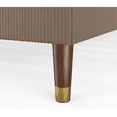 thumbnail image 3 of King Size Bed Frame, Upholstered Platform Bed w/Fabric Headboard,Vertical Stripe Design Bed Frame w/ Wooden Slats Support,Non-Slip and Noise-Free,No Box Spring Needed, Easy Assembly, 3 of 6