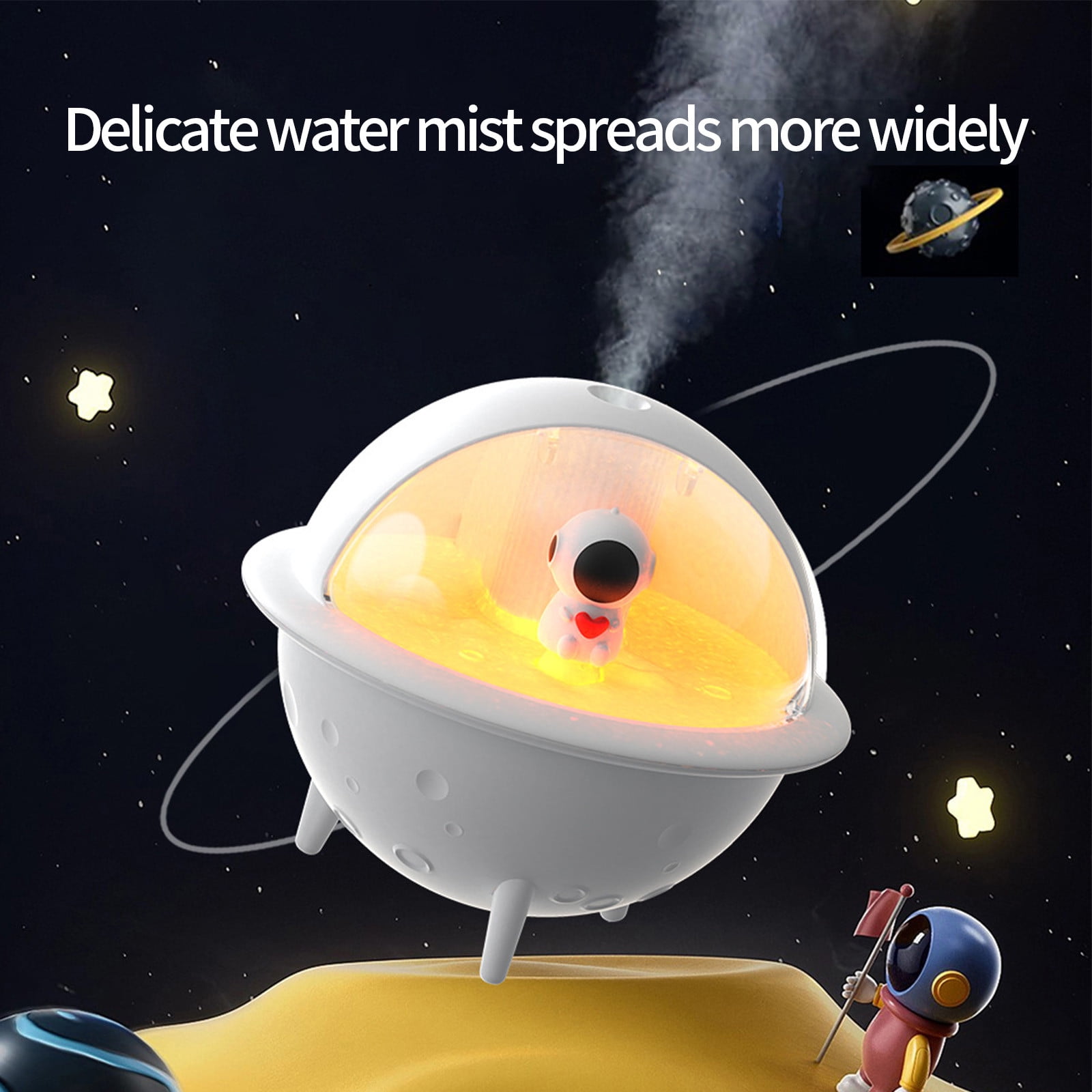 YZEGDCH Cool Mist Humidifier Clearance,Colorful Astronaut Humidifier,Quiet Vaporizer Humidifiers for Home,Baby Room