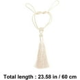 thumbnail image 2 of 2pcs Curtain Tiebacks Cotton Tassel Curtain Holdback Elastic Ropes Curtain Tie Ropes Buckle Drapery for Window Draperies, 2 of 7