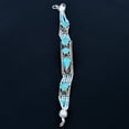 thumbnail image 2 of Turquoise Bohemian 925 Sterling Silver Handmade Tibetan Nepali Bracelet 7", 2 of 5