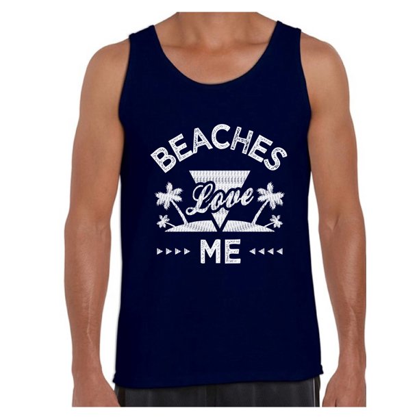 Awkward Styles Beaches Love Me Tank Top for Men Beach Tank Top Funny