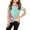 Mint Green, variant on ZZwxWA Today Discount Summer Girls Short-sleeved Color Tie-dye Pattern Round Neck T-shirt Tops For Kid Baby Spring Outfits
