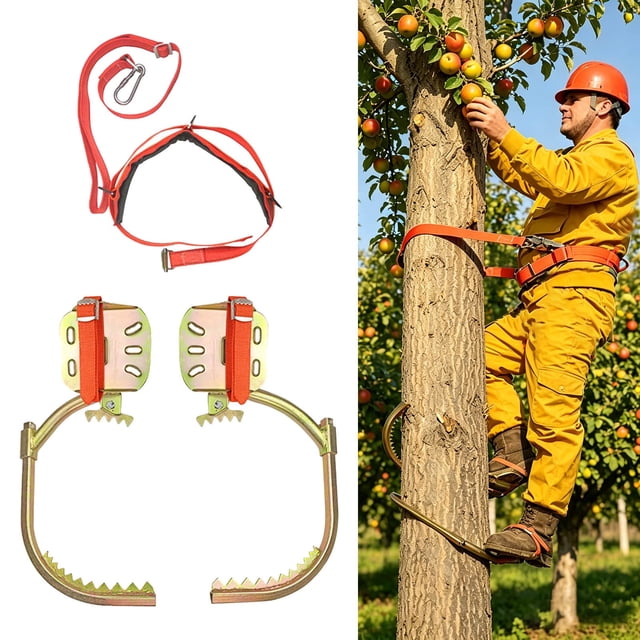 Outdor Climbing Electrician Utility Pole Climbing Adjustable Diameter Pole Climbings Shoes High Strength Non Slip Climbing Gear For Jungle Work Picking