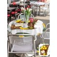 thumbnail image 5 of Outdoor Tablecloth with Umbrella Hole for Patio/Picnic/Party/Camping, Lemon Basket Summer Waterproof Table Cloth Round Cover Washable, Farmhouse Vintage Green Lace (Dia 60"), 5 of 8