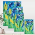 thumbnail image 4 of Designart ' Yellow and Blue Wild Flowers and Grass Gouache ' Traditional Canvas Wall Art Print, 4 of 4