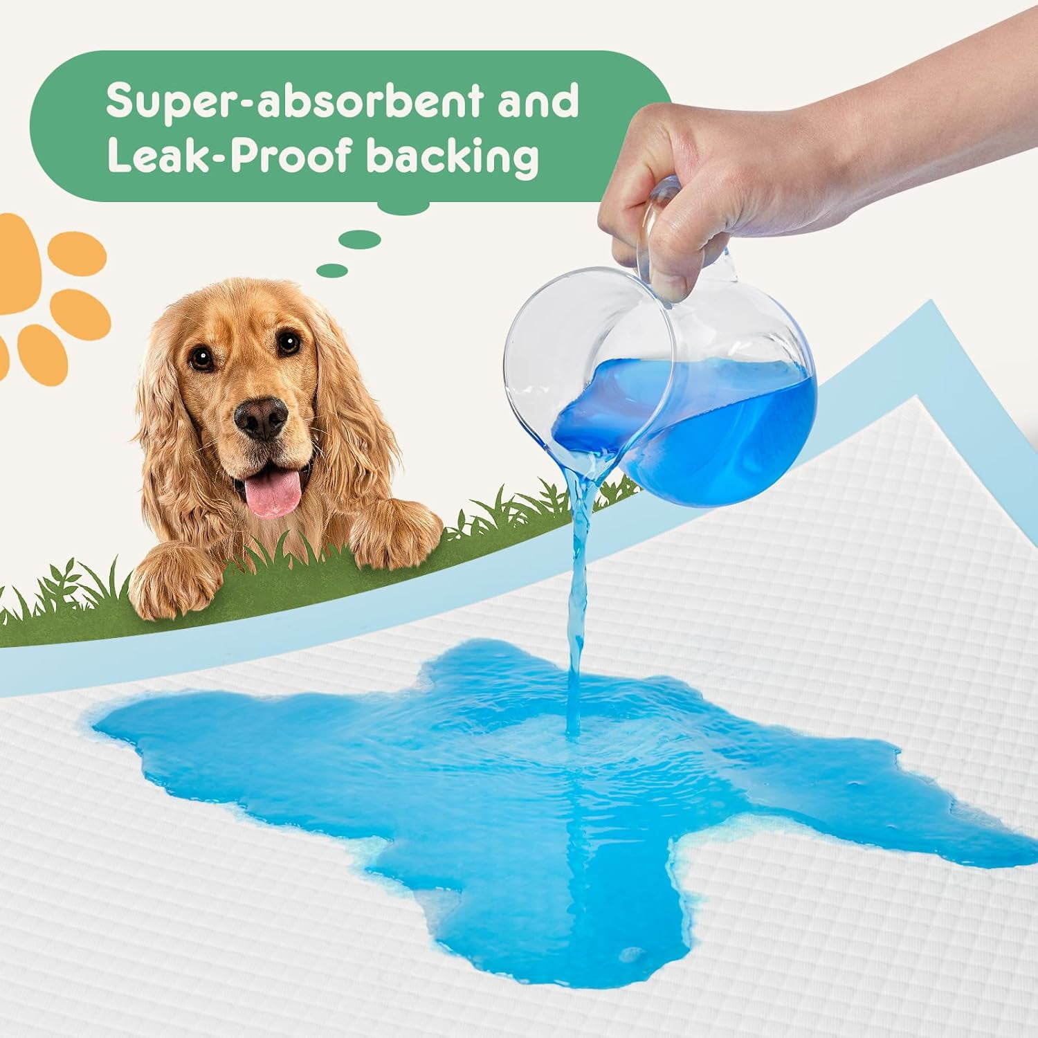 Pet Training Pads Leak-Proof Disposal Puppy & Dog Pee Pads, Large 22 x 22 in, 100 Count