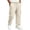 Beige, variant on Cargo Sweatpants for Men Plain Wide Leg Cut Multi Utility Pockets Pull On Waist Daily Street Casual Pants Army Green 4XL